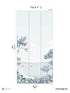 Quiberon Pack 2 mural in blue color - pattern number 8184-CR1-B - by Veer Decor in the Papermint Wall Murals collection