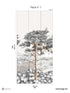 Quiberon Pack 1 mural in white color - pattern number 8184-CR2-A - by Veer Decor in the Papermint Wall Murals collection