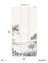 Quiberon Pack 2 mural in white color - pattern number 8184-CR2-B - by Veer Decor in the Papermint Wall Murals collection