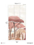 Riviera La Spiagga Pack 3 mural in pink color - pattern number 8184-CT1-C - by Veer Decor in the Papermint Wall Murals collection