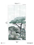 Riviera La Spiagga Pack 1 mural in green color - pattern number 8184-CT2-A - by Veer Decor in the Papermint Wall Murals collection