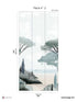 Riviera La Spiagga Pack 2 mural in green color - pattern number 8184-CT2-B - by Veer Decor in the Papermint Wall Murals collection