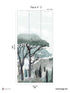 Riviera La Spiagga Pack 3 mural in green color - pattern number 8184-CT2-C - by Veer Decor in the Papermint Wall Murals collection
