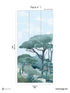 Riviera La Spiagga Pack 1 mural in blue color - pattern number 8184-CT3-A - by Veer Decor in the Papermint Wall Murals collection