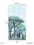 Riviera La Spiagga Pack 3 mural in blue color - pattern number 8184-CT3-C - by Veer Decor in the Papermint Wall Murals collection