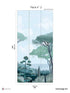Riviera Pack 2 mural in green color - pattern number 8184-CU1-B - by Veer Decor in the Papermint Wall Murals collection