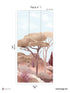 Riviera Pack 1 mural in orange color - pattern number 8184-CU2-A - by Veer Decor in the Papermint Wall Murals collection