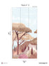 Riviera Pack 3 mural in orange color - pattern number 8184-CU2-C - by Veer Decor in the Papermint Wall Murals collection
