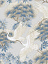 Sprig and Heron fabric in light blue color - pattern number AF6591 - by Ronald Redding in the Tea Garden Second Edition collection
