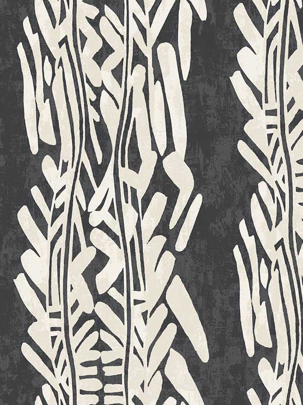 Timira wallpaper in charcoal color - pattern number ZA8062 - by Ronald Redding in the Tea Garden Second Edition collection