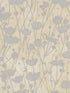 Shimmering Poppies wallpaper in cream and silver color - pattern number ZA8067 - by Ronald Redding in the Tea Garden Second Edition collection