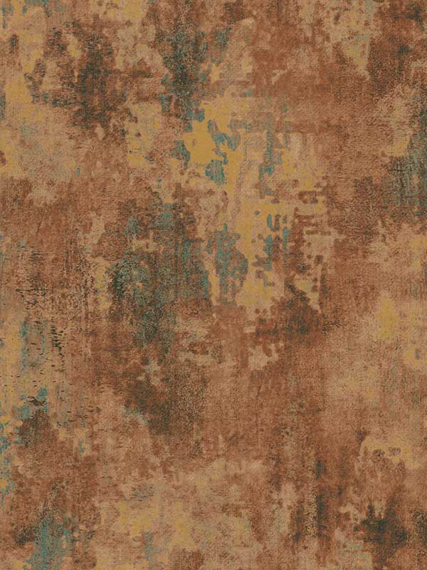 Ancient Plaster wallpaper in red gold green color - pattern number IT29968 - by Galerie in the Italian Textures 3 collection
