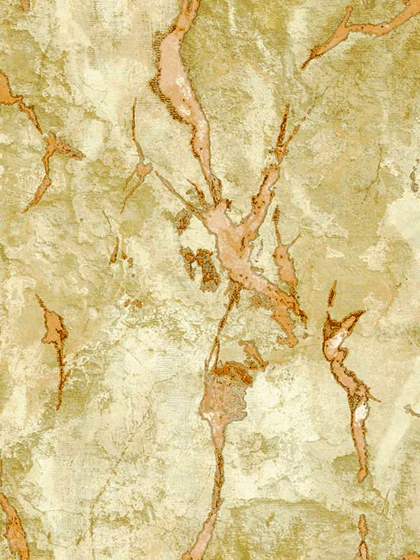 Faux Marble Stone wallpaper in gold orange color - pattern number IT49352 - by Galerie in the Italian Textures 3 collection