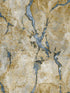 Faux Marble Stone wallpaper in gold blue color - pattern number IT49356 - by Galerie in the Italian Textures 3 collection