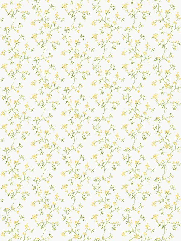 Blossom Branch wallpaper in yellow color - pattern number G68702 - by Galerie in the Miniatures 3 collection