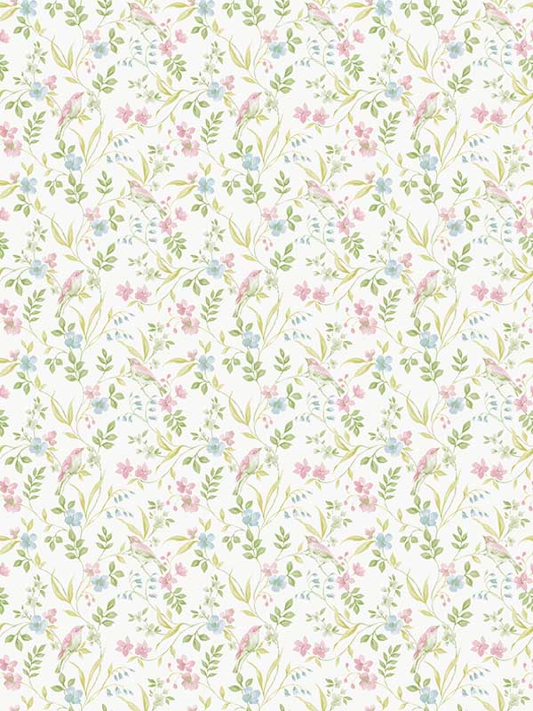 Garden Bird wallpaper in green color - pattern number G68716 - by Galerie in the Miniatures 3 collection