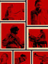 Cotton Club mural in red color - pattern number WP20873 - by Mind the Gap in the Jazz Live collection