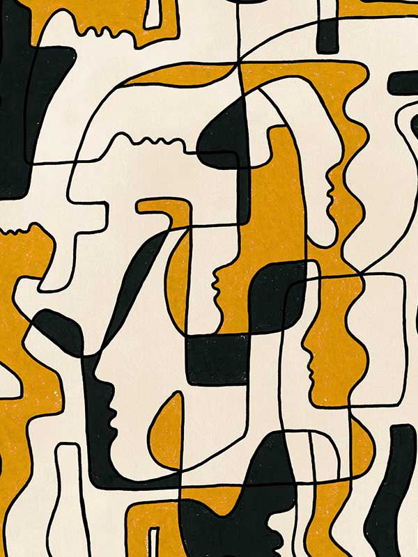 Saudade wallpaper in yellow color - pattern number WP20878 - by Mind the Gap in the Jazz Live collection