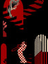 Solitude mural in red black taupe color - pattern number WP20881 - by Mind the Gap in the Jazz Live collection