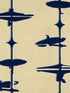 Hi Hats wallpaper in indigo color - pattern number WP30235 - by Mind the Gap in the Jazz Live collection