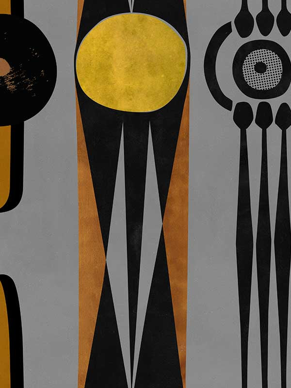 Take Five wallpaper in grey color - pattern number WP30244 - by Mind the Gap in the Jazz Live collection