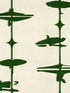 Hi Hats wallpaper in green color - pattern number WP30248 - by Mind the Gap in the Jazz Live collection