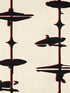 Hi Hats wallpaper in black color - pattern number WP30249 - by Mind the Gap in the Jazz Live collection