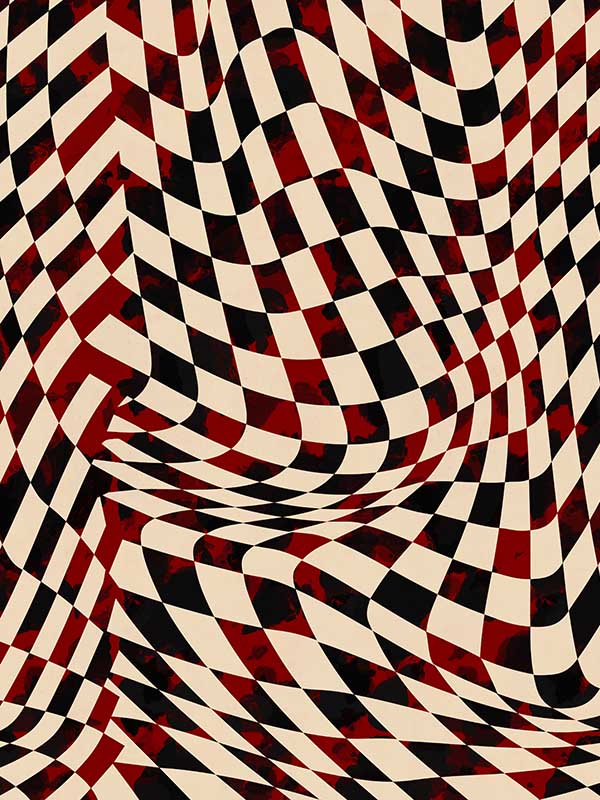 Spontaneity wallpaper in red black taupe color - pattern number WP30250 - by Mind the Gap in the Jazz Live collection