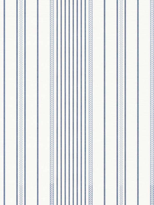 Navarres Stripe Faux Linen wallpaper in blue color - pattern number 4172-27484 - by A Street Prints in the Sea Salt collection