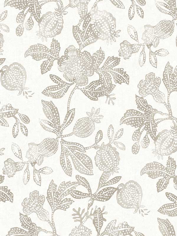 Beach Rose Floral Fruits wallpaper in neutral color - pattern number 4172-27493 - by A Street Prints in the Sea Salt collection