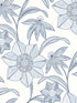 Star Flower Floral Trail wallpaper in blue color - pattern number 4172-27512 - by A Street Prints in the Sea Salt collection