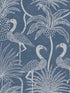 Biscayne Flamingo Beach wallpaper in navy color - pattern number 4172-82006 - by A Street Prints in the Sea Salt collection