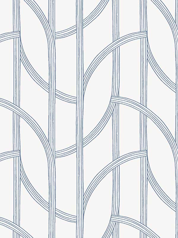 Salvo Curved Contours wallpaper in navy color - pattern number 4172-82010 - by A Street Prints in the Sea Salt collection