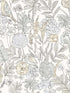 Goldfinch Birds and Blooms wallpaper in neutral color - pattern number 4148-27411 - by Chesapeake in the PrintWorks collection