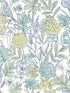 Goldfinch Birds and Blooms wallpaper in aqua color - pattern number 4148-27413 - by Chesapeake in the PrintWorks collection