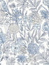 Goldfinch Birds and Blooms fabric in blue color - pattern number 4148-27414 - by Chesapeake in the PrintWorks collection