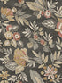 Begonia Floral Trail fabric in black color - pattern number 4148-27421 - by Chesapeake in the PrintWorks collection