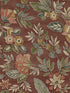 Begonia Floral Trail fabric in red color - pattern number 4148-27425 - by Chesapeake in the PrintWorks collection