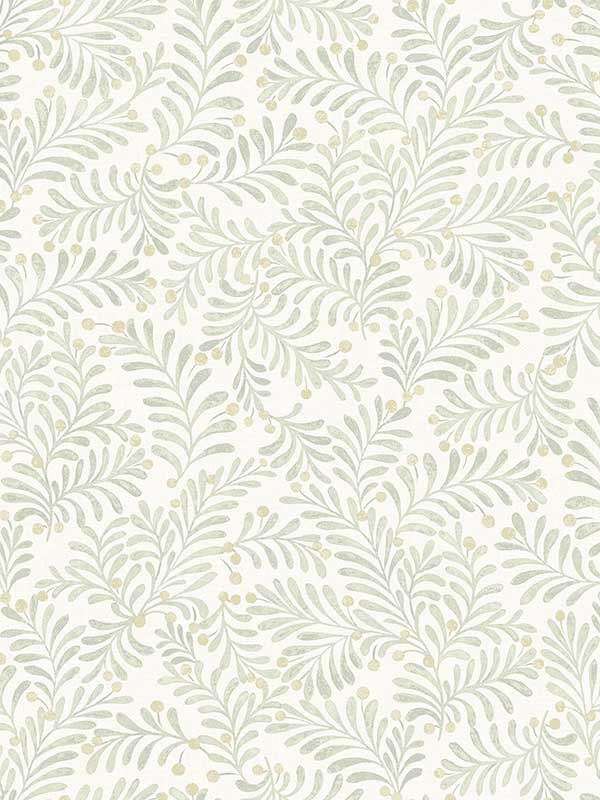 Chrysantha Berry Branches wallpaper in sage color - pattern number 4148-27444 - by Chesapeake in the PrintWorks collection