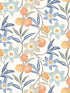 Passiflora Fruit and Floral wallpaper in blue color - pattern number 4148-27448 - by Chesapeake in the PrintWorks collection