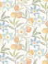 Passiflora Fruit and Floral wallpaper in apricot color - pattern number 4148-27449 - by Chesapeake in the PrintWorks collection