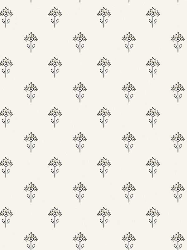 Surdiva Floral Fan wallpaper in ivory color - pattern number 4148-27457 - by Chesapeake in the PrintWorks collection