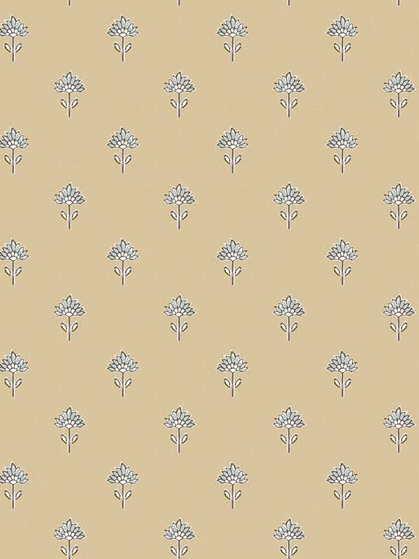 Surdiva Floral Fan wallpaper in honey color - pattern number 4148-27458 - by Chesapeake in the PrintWorks collection