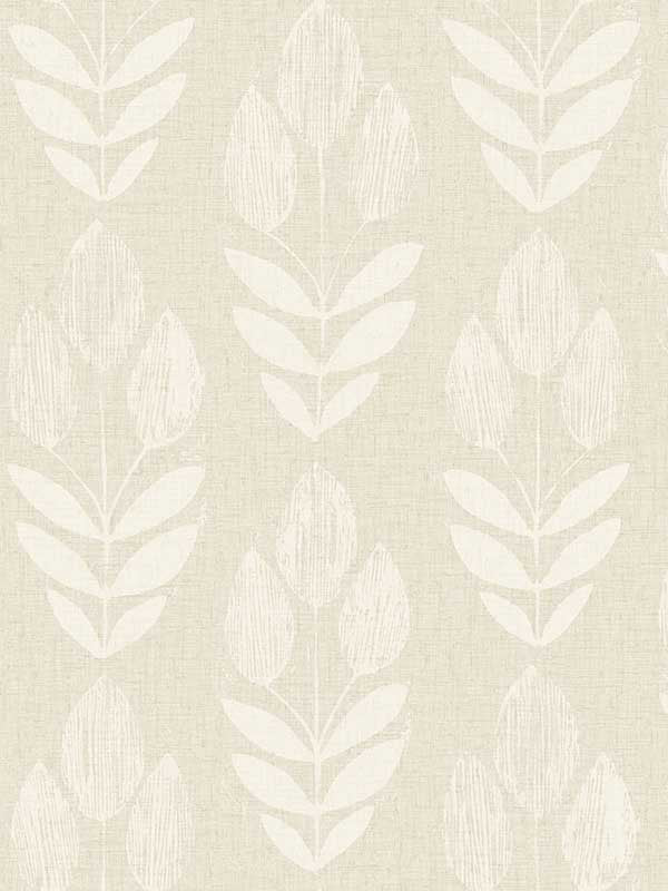 Garland Block Tulip wallpaper in khaki color - pattern number 4148-27474 - by Chesapeake in the PrintWorks collection