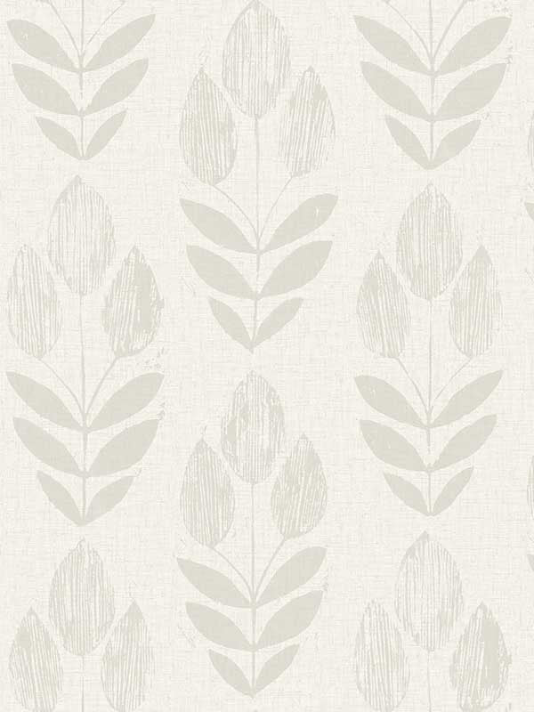 Garland Block Tulip wallpaper in light grey color - pattern number 4148-27476 - by Chesapeake in the PrintWorks collection