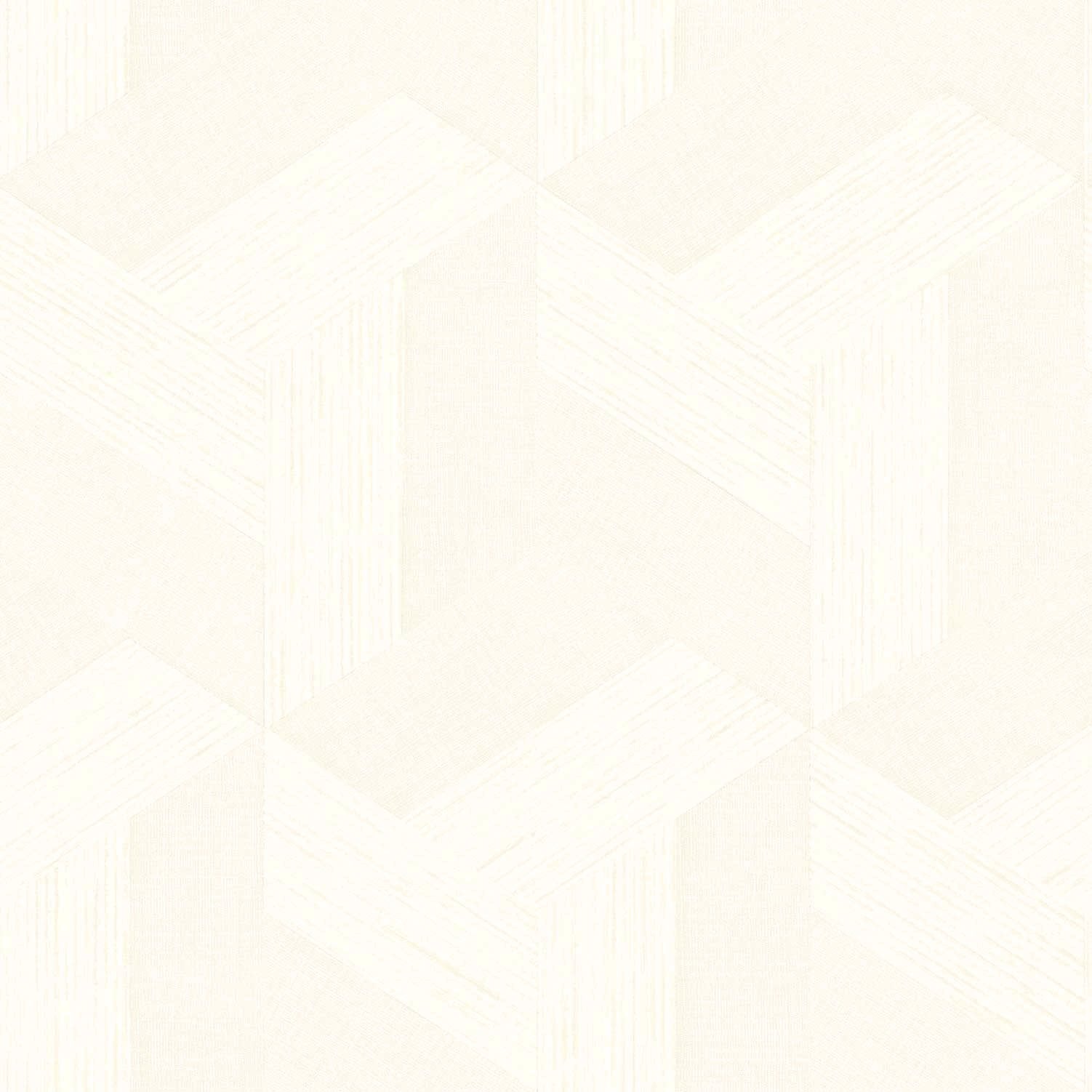 Geometric wallpaper in white color - pattern number SY27500 - by Galerie in the Synergy collection