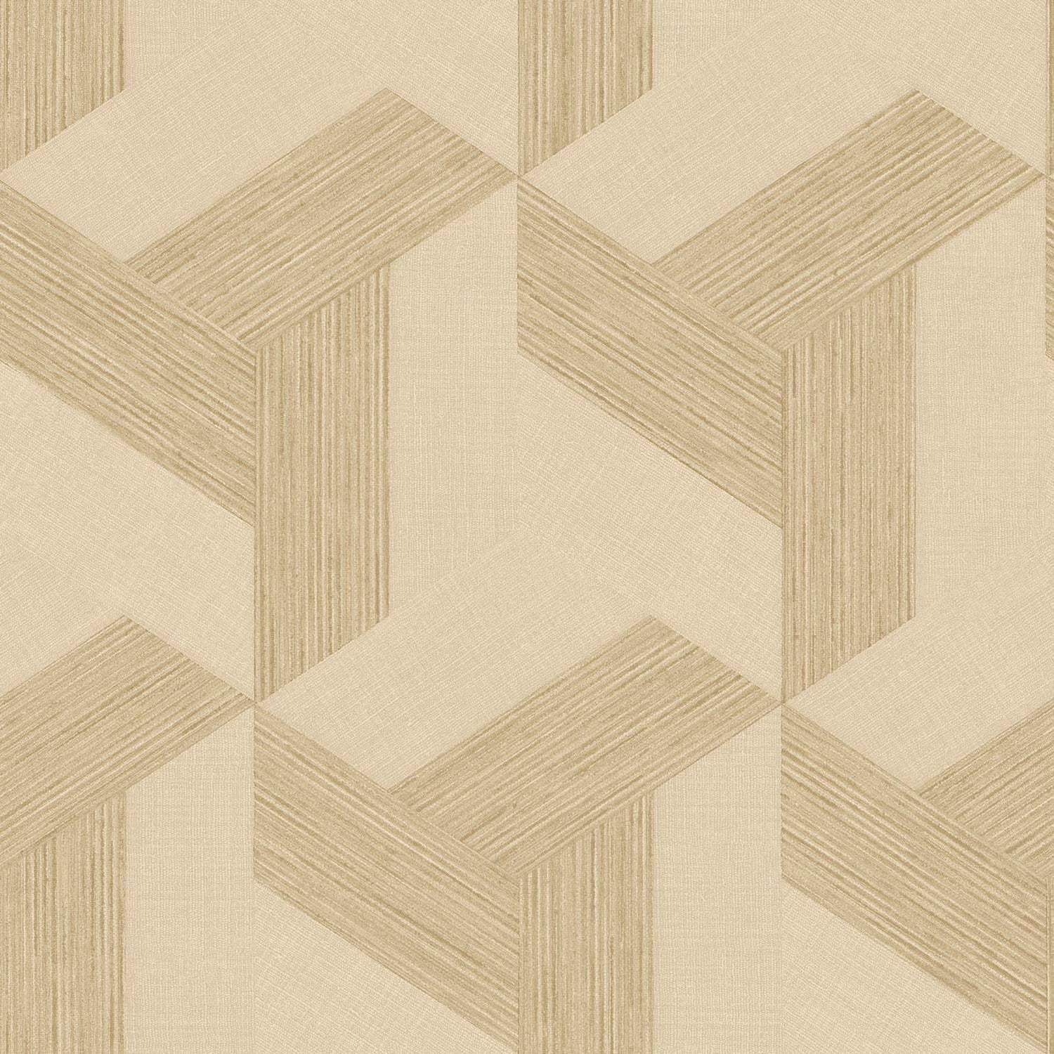 Geometric wallpaper in beige color - pattern number SY27502 - by Galerie in the Synergy collection