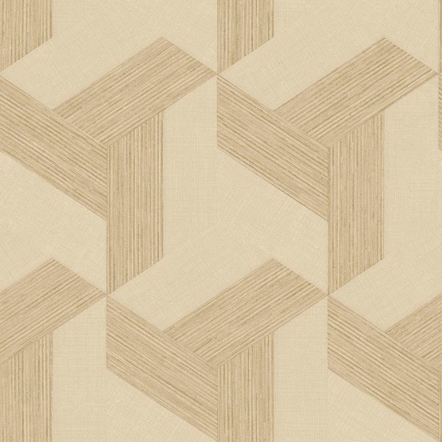 Geometric wallpaper in beige color - pattern number SY27502 - by Galerie in the Synergy collection
