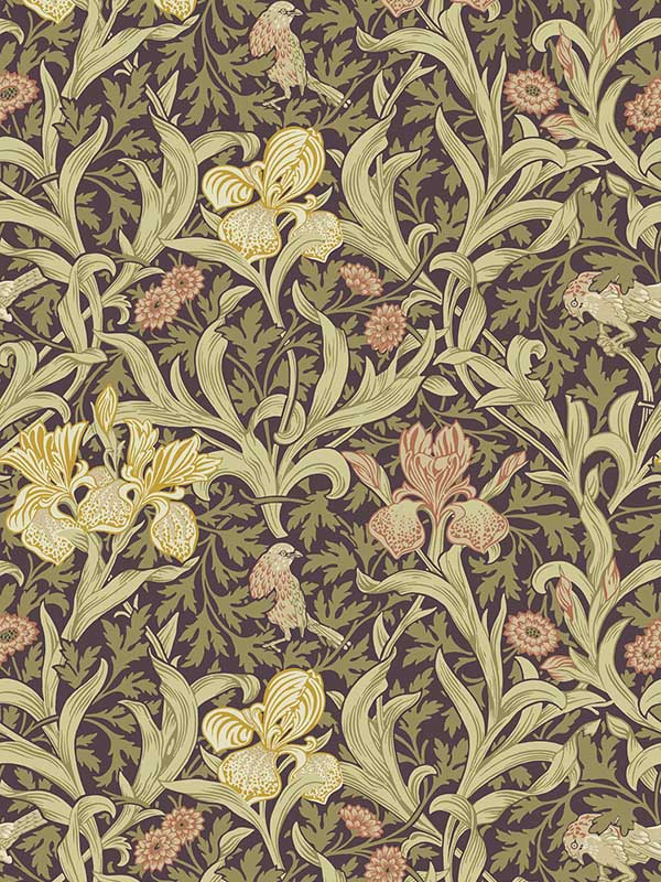Iris Wild Gardens wallpaper in plum color - pattern number 4171-82052 - by A Street Prints in the Hidden Treasures Volume 2 collection