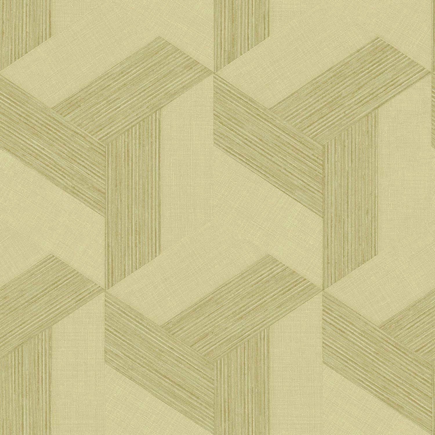 Geometric wallpaper in green color - pattern number SY27505 - by Galerie in the Synergy collection